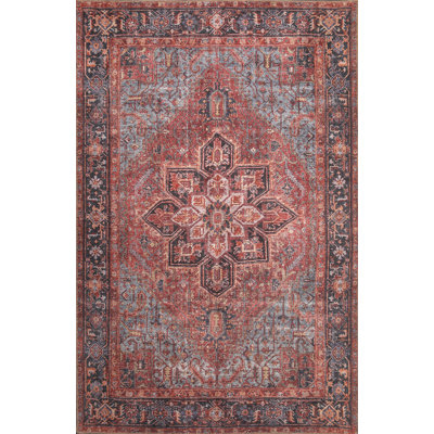 Sheali Oriental Machine Woven Cotton/Polyester Area Rug