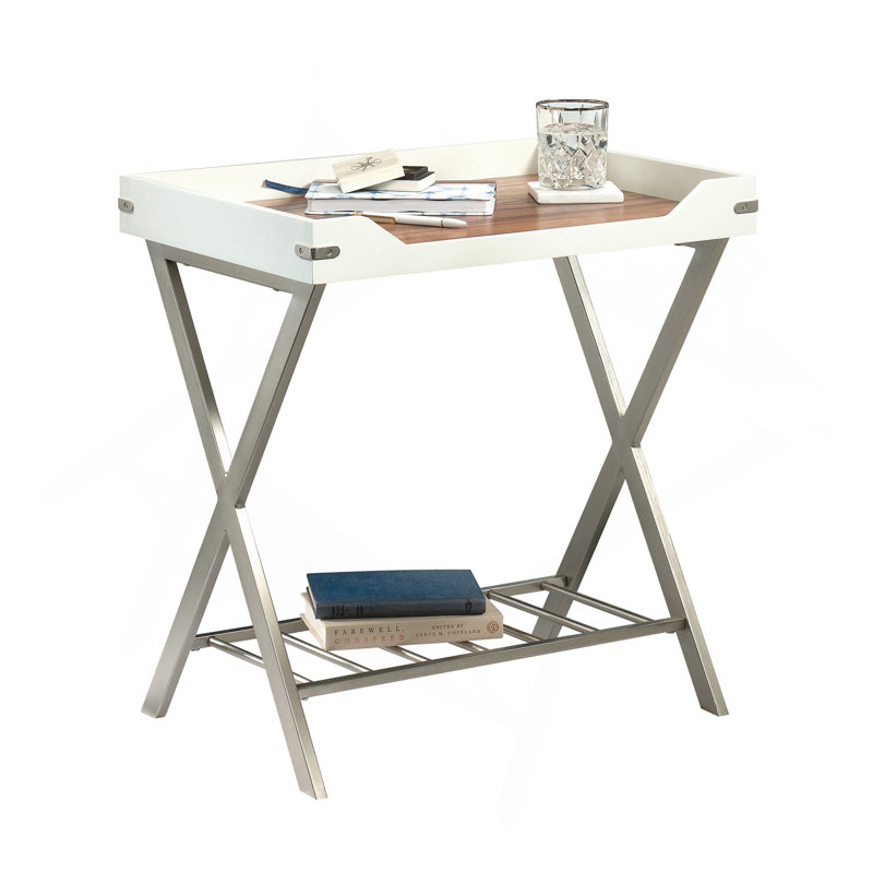 Side Table, Brown Finish