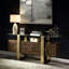 Console en laiton et brun antique