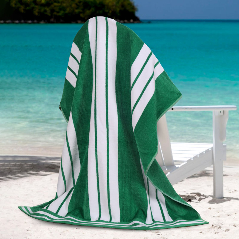 Serviette de plage Chira, Vert foncé, Serviette de plage - 1 paquet