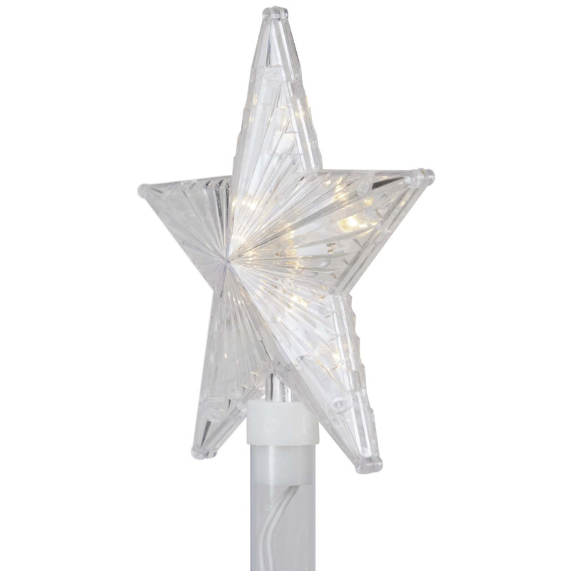 Marqueur de chemin de Noël avec lumières et lumières de Noël