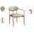 Eligah Vegan Leather Upholstered Dining Arm Chair-6766378-6766387