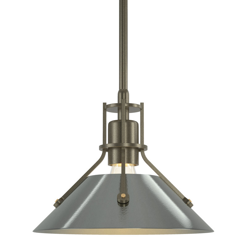 Henry 1 - Light Single Cone Pendant, Soft Gold, Sterling