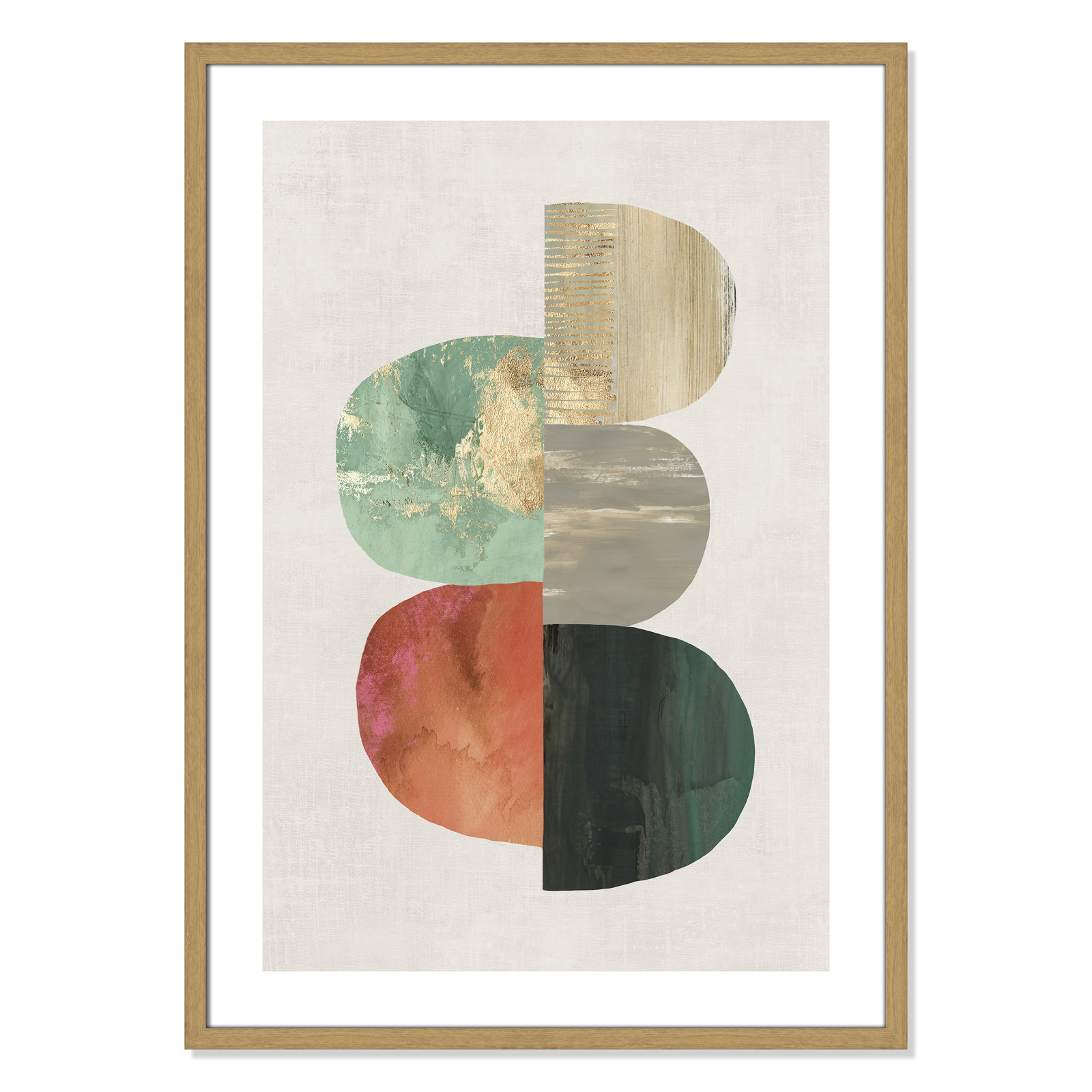 Evolving Energy I - Painting Print, Picture Framed Paper, 35.5" H x 25.5" W, Gold