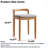 Tabouret de coiffeuse en bois massif Dellarae