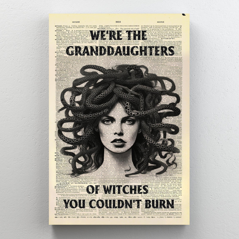 «Khyber Medusa We Re The Granddaughters», impression sur toile, H 36 po x l 24 po x P 1,25 po