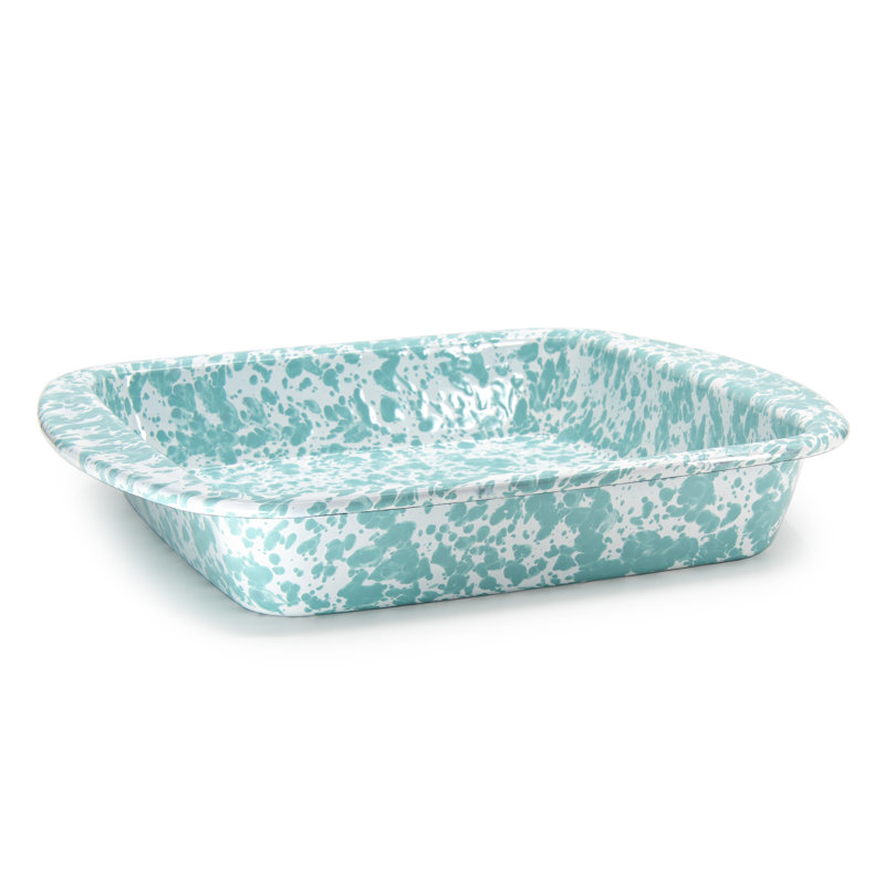Black Swirl Brownie Pan, Sea Glass