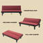 Canapé-lit futon convertible de 63 pouces, rose-41106500