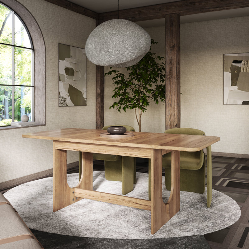 Extendable Dining Table, Light Wood