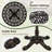 27” Round Cast Aluminum Patio Bistro Table with Hollow Top Cross Base for Backyard