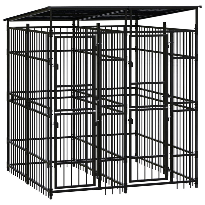 Witham 200cm H Steel Kennel With Door, 192 x 192 x 200 cm,yes