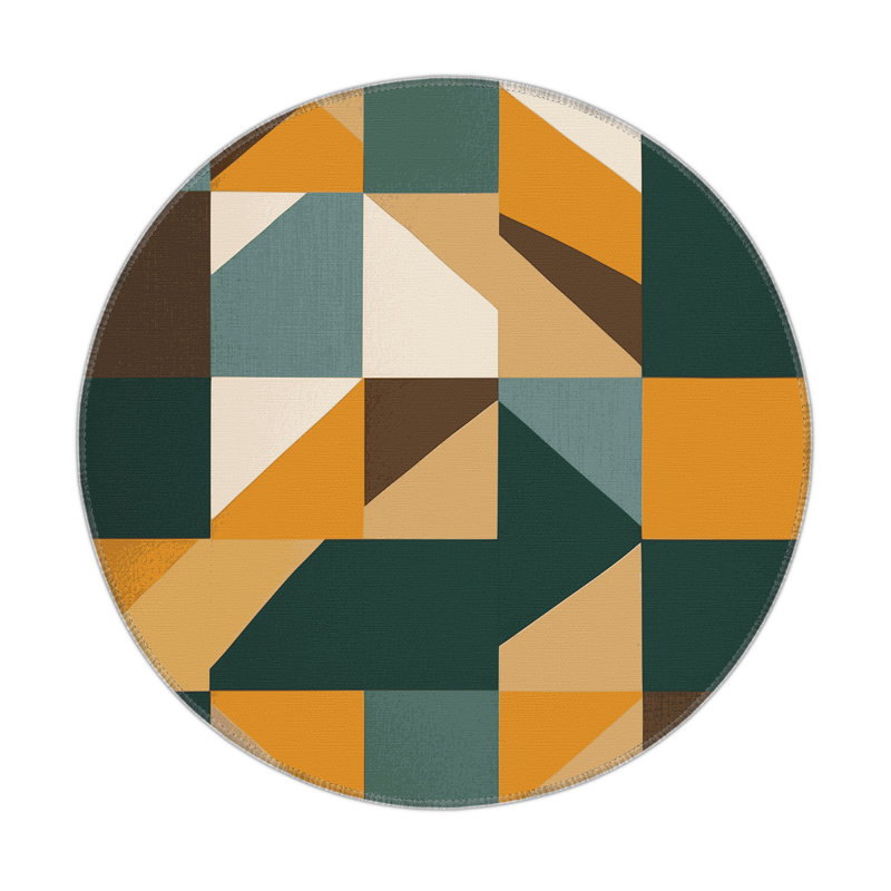 Chunky Lands Indoor And Outdoor Area Rug, Round 5'