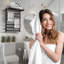 Wall Mounted Towel Warmer  Towel Heater Rack With Top Shelf 6 Bars Temperature Control -118556556