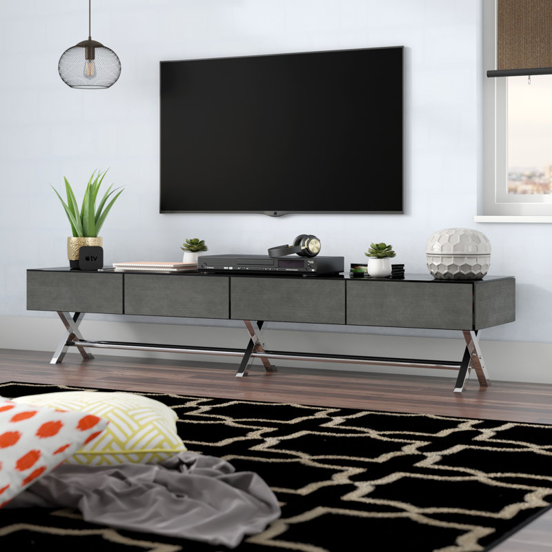 Breyton TV Stand for TVs, Gray/Black