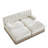 Loveseat With 2 Ottomans (Beige)