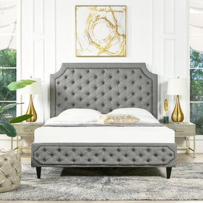 Seroud Queen Tufted Upholstered Low Profile Platform Bed -  Red Barrel StudioÂ®, BA753200763A43688324DAB472F216C4