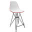 Tabouret de bar ergonomique Bagimont, chaise de cuisine moderne à hauteur de comptoir, siège en ABS résistant aux rayures avec dossier incurvé et repose-pieds en acier-882889160-932439328