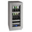 U-Line 15"W. 5 Class 2.9 Cu.Ft. Beverage Center with Locking Door - Stainless Frame with Glass