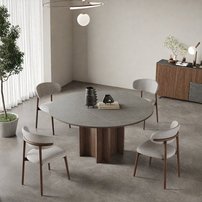 Sturdy Rock Plate Dining Table Sets.