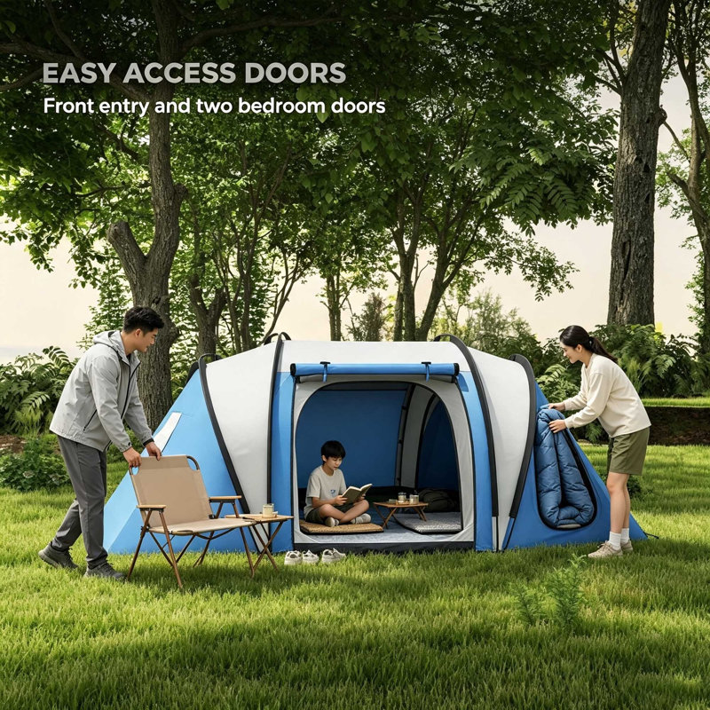 4 Person Tent, Blue