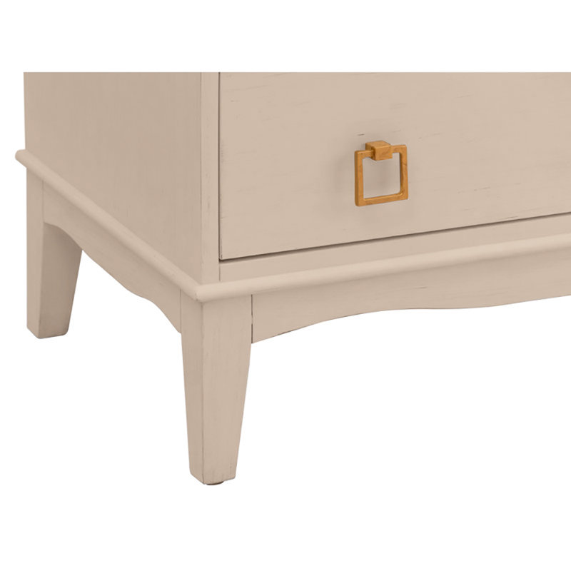 Jackson 3-Drawers Cabinet In Antique White, Antique Gray