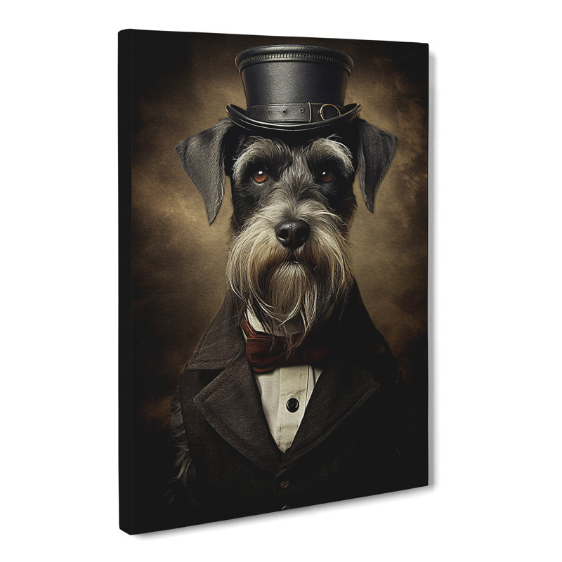 Schnauzer Gothic - Wrapped Canvas Print, 76cm H x 50cm W x 3cm D