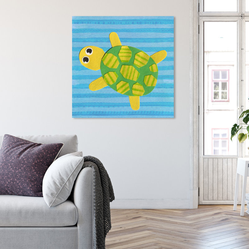 Art sur toile tortue Dudley, H 36 po x l 36 po x P 1,5 po