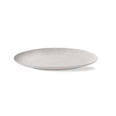 Vista Oval Platter Small Grey Stoneware Everyday