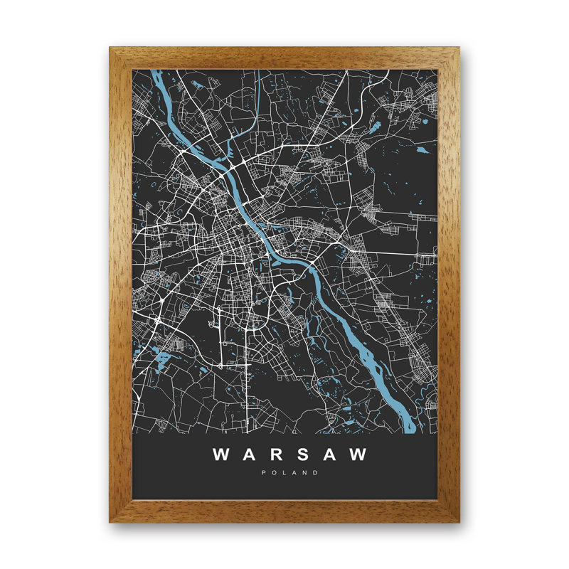 Warsaw - Print, Brown Paper, 88cm H x 64cm W x 3cm D