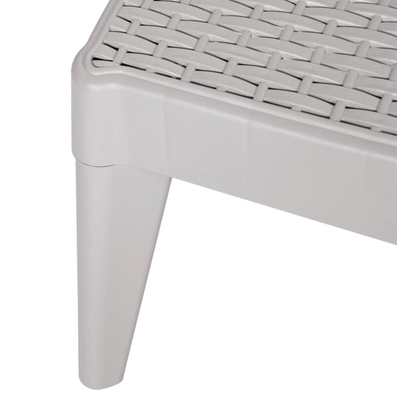 Mickleson Sun Lounger 186x60x29 cm PP, Grey 