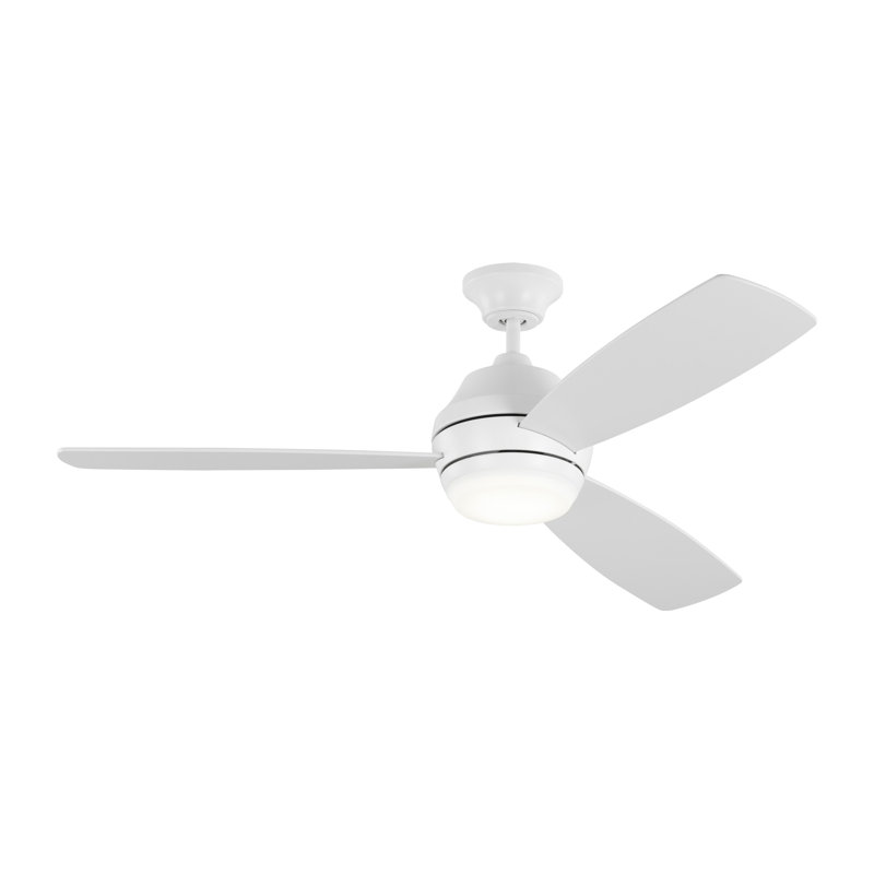 Rivers 52'' Ceiling Fan with LED Lights, Matte White, Matte White