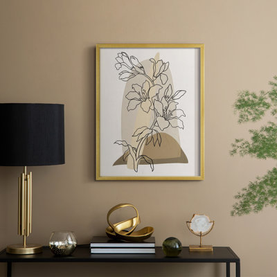 Modern Botanical I Framed Print - Solid Wood