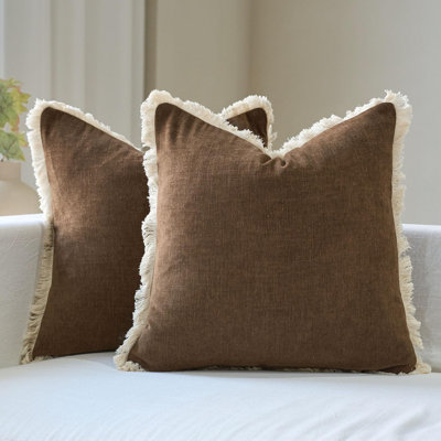 Ensemble de 2 housses de coussin Fringe