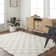 Molly Checkered Machine Woven Polypropylene Area Rug in Cream/Light Beige