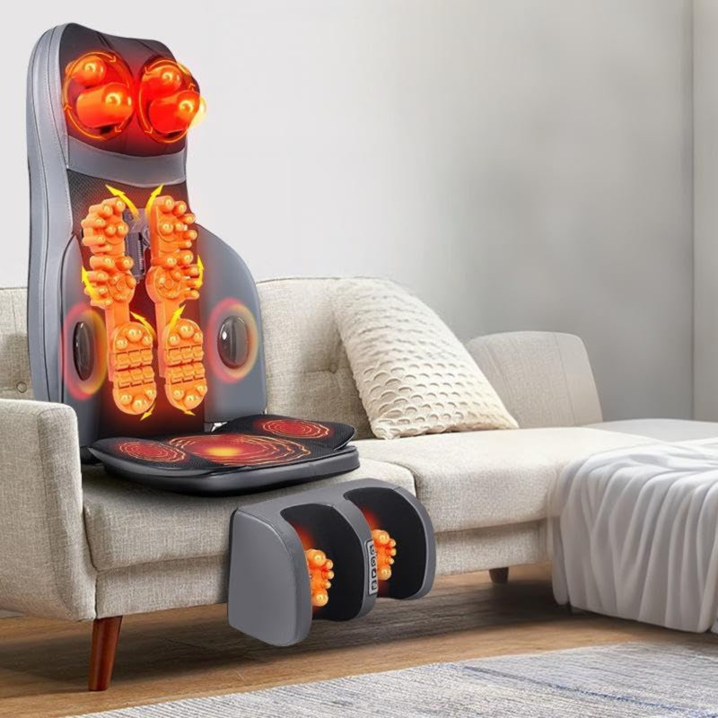 3d Acupressure Full-body Massager With 3 Intensity Levels, Heating Function & Deep Kneading Massage. Equipped With A Detachable Foot/leg Massager, It’s Ideal For Shoulders, Neck, Back & Feet. Perfect For Sharing Relaxing Moments With Family!