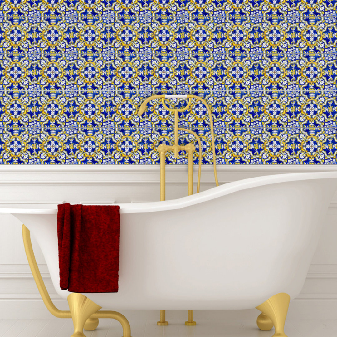 7'' W x 7'' L Vinyl Peel and Stick Mosaic Tile Mi Alma