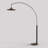Lodi 1-Light Arc Floor Lamp - Matte Black, Walnut, Gold Leaf, Marble Base, Dimmer Switch