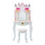 Teamson Kids Dreamland Castle 2 pièces Table de coiffeuse et tabouret avec miroir et accessoires pour poupée-107375229
