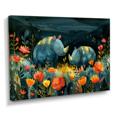 Teeya - Rhinoceros Animal Wall Art Print