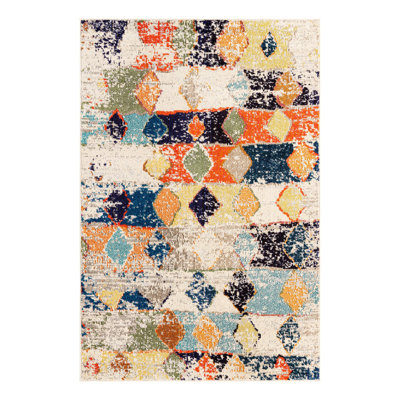 Washable Abstract Indoor Rug
