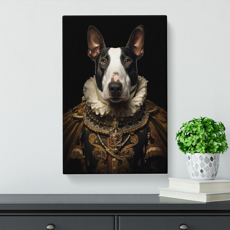 English Bull Terrier Baroque - Wrapped Canvas