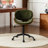 Upholstered Office Chair Adjustable Height Desk & Task Chair With Bentwood Chenille Swivel Chair With Metal Frame-2037668915