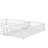 Twin XL Over Queen Floor Bunk Bed Frame With Ladder And Safety Guardrails-1437795946