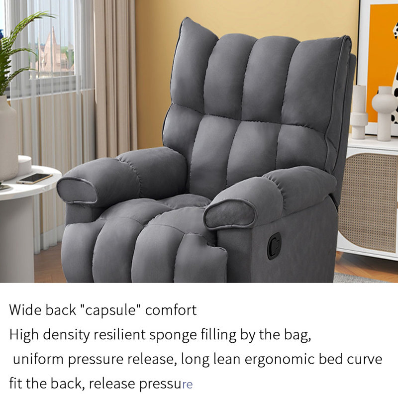 Fauteuil inclinable pivotant rembourré Guildhall, Gris