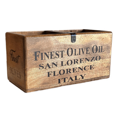 Happy Larry Solid Wood Decorative Bin