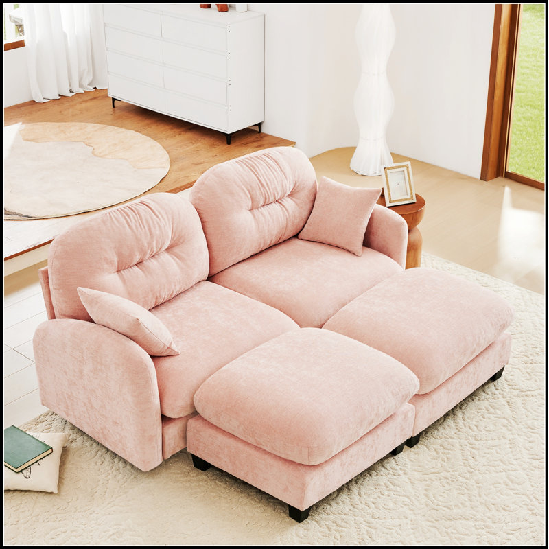 Canapés modulaires Cloud en tissu chenille de qualité supérieure, coussins décoratifs moelleux et coussins capitonnés ergonomiques pour une assise confortable dans les chambres