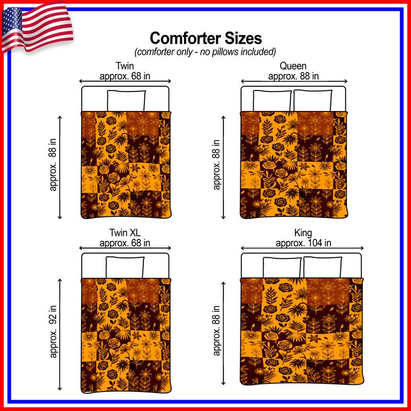 Floral Patchwork Pattern Comforter, Twin Extra Long