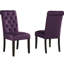 Chaises de salle à manger en bois massif mauve 2. . Mélange de revêtement. Structure solide. L 18 po x P 21 po x H 39,2 po de 2 chaises. Dossier rembourré. Design moderne. L 18 po x P 21 po H 39,2 po-1692876554