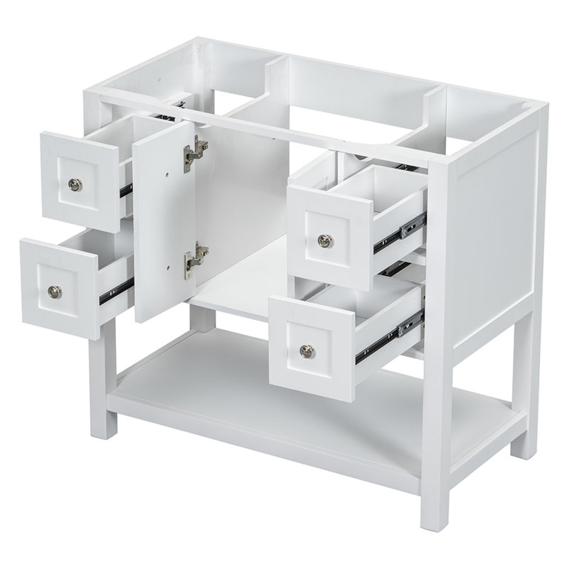 Meuble-lavabo simple avec plateau 35,61 po, Blanc