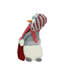 Décoration de Noël 15 po bonhomme de neige gris et rouge avec sac de cadeaux